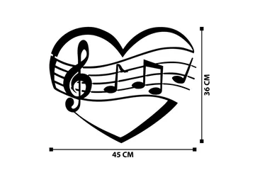 Music Väggdekor - Svart - Inredning & dekor - Väggdekor - Skyltar - Plåtskylt