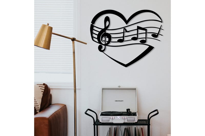 Music Väggdekor - Svart - Inredning & dekor - Väggdekor - Skyltar - Plåtskylt