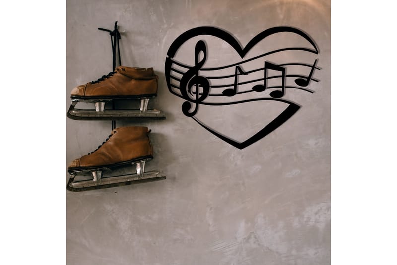 Music Väggdekor - Svart - Inredning & dekor - Väggdekor - Skyltar - Plåtskylt