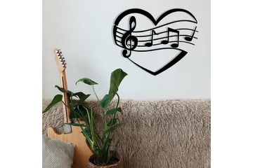 Music Väggdekor - Svart - Inredning & dekor - Väggdekor - Skyltar - Plåtskylt
