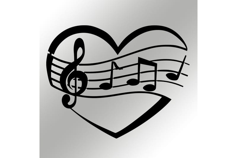 Music Väggdekor - Svart - Inredning & dekor - Väggdekor - Skyltar - Plåtskylt