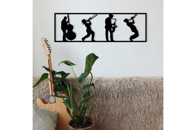 Musicians Väggdekor - Svart - Inredning & dekor - Väggdekor - Skyltar - Plåtskylt