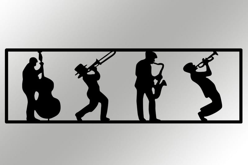 Musicians Väggdekor - Svart - Inredning & dekor - Väggdekor - Skyltar - Plåtskylt