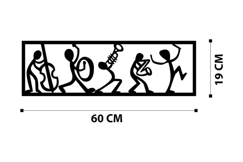 MUSICIANS Väggdekor Svart - Inredning & dekor - Väggdekor - Skyltar - Plåtskylt