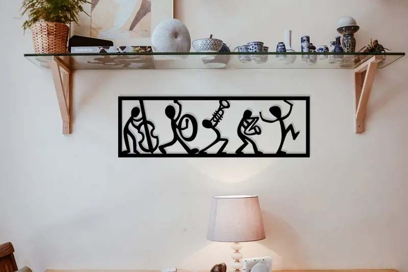 Musicians Väggdekor, Svart