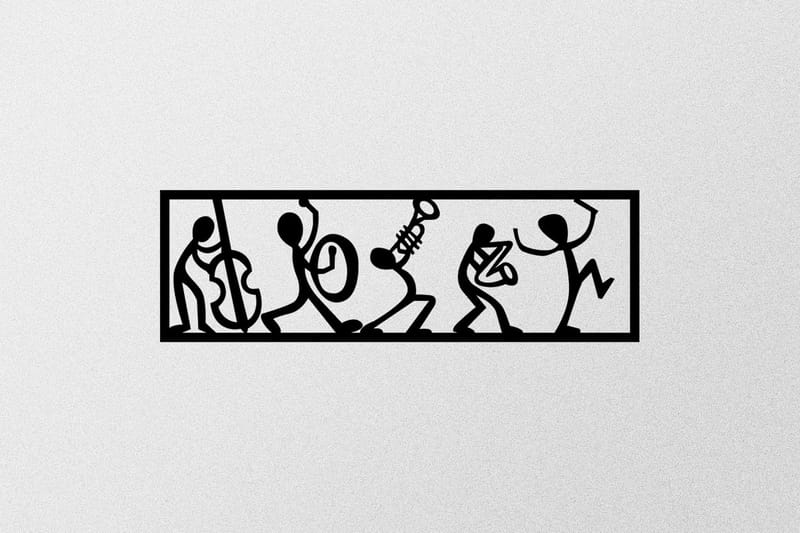 Musicians Väggdekor - Svart - Inredning & dekor - Väggdekor - Skyltar - Plåtskylt