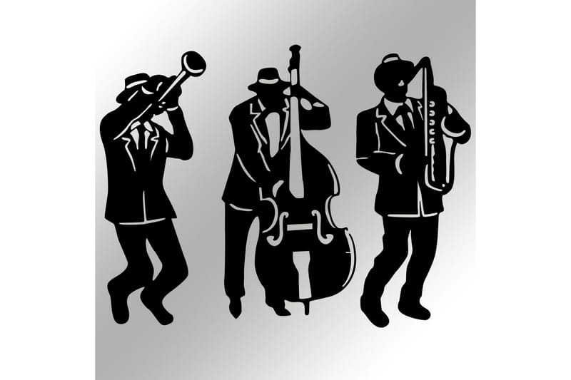 Musicians Väggdekor - Svart - Inredning & dekor - Väggdekor - Skyltar - Plåtskylt