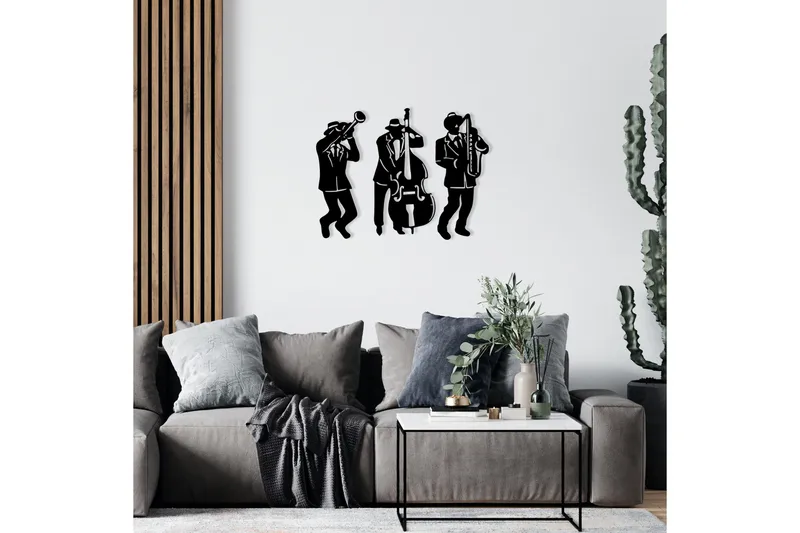 Musicians Väggdekor - Svart - Inredning & dekor - Väggdekor - Skyltar - Plåtskylt