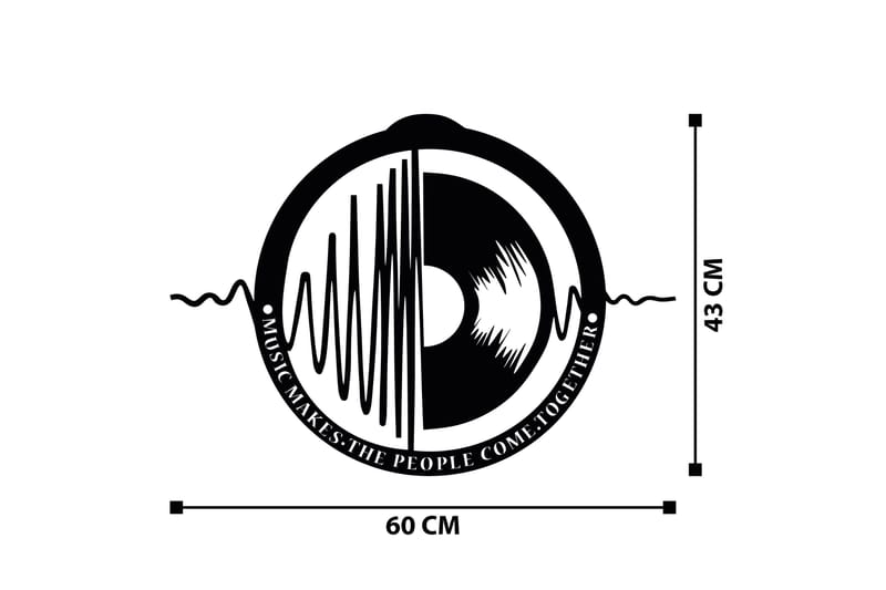 My Music v3 Väggdekor - Svart - Inredning & dekor - Väggdekor - Skyltar - Plåtskylt
