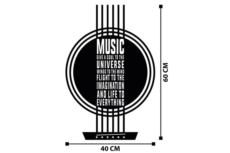 My Music Väggdekor - Svart - Inredning & dekor - Väggdekor - Skyltar - Plåtskylt