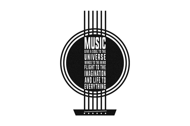MY MUSIC Väggdekor Svart - Inredning & dekor - Väggdekor - Skyltar - Plåtskylt