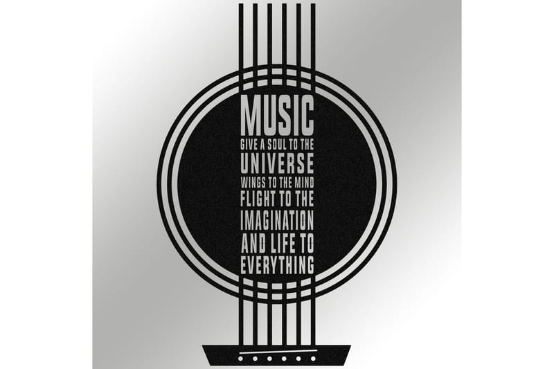 My Music Väggdekor - Svart - Inredning & dekor - Väggdekor - Skyltar - Plåtskylt