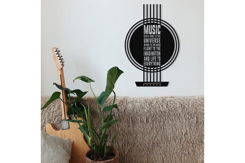 My Music Väggdekor - Svart - Inredning & dekor - Väggdekor - Skyltar - Plåtskylt