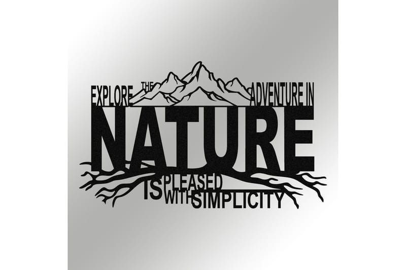 Nature Väggdekor - Svart - Inredning & dekor - Väggdekor - Skyltar - Plåtskylt