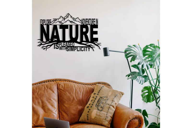 Nature Väggdekor - Svart - Inredning & dekor - Väggdekor - Skyltar - Plåtskylt
