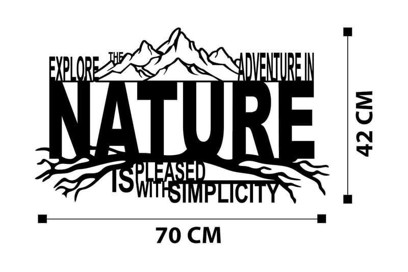 Nature Väggdekor - Svart - Inredning & dekor - Väggdekor - Skyltar - Plåtskylt