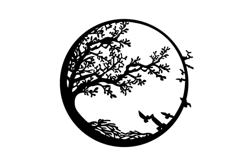 Night Väggdekor, Svart