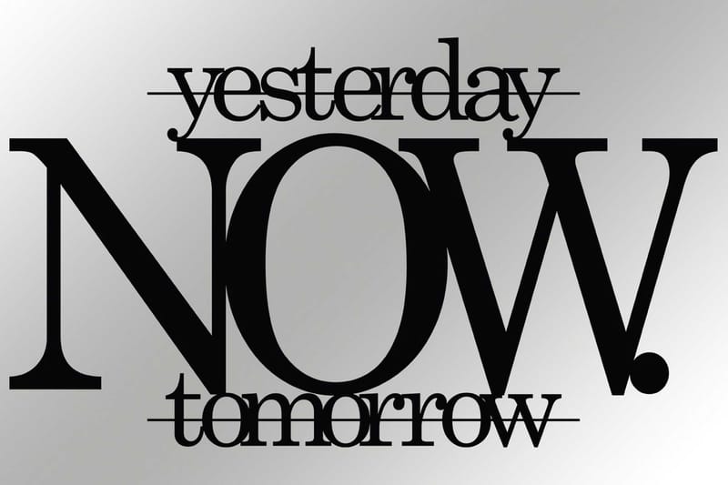 Now Väggdekor - Svart - Inredning & dekor - Väggdekor - Skyltar - Plåtskylt