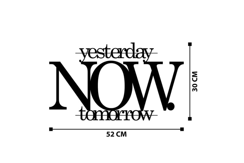 Now Väggdekor - Svart - Inredning & dekor - Väggdekor - Skyltar - Plåtskylt