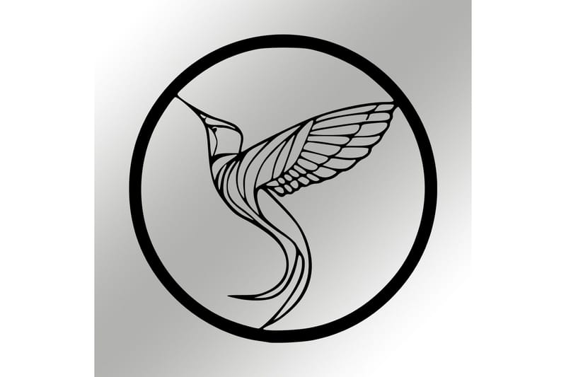 On the Bird's Wing Väggdekor - Svart - Inredning & dekor - Väggdekor - Skyltar - Plåtskylt