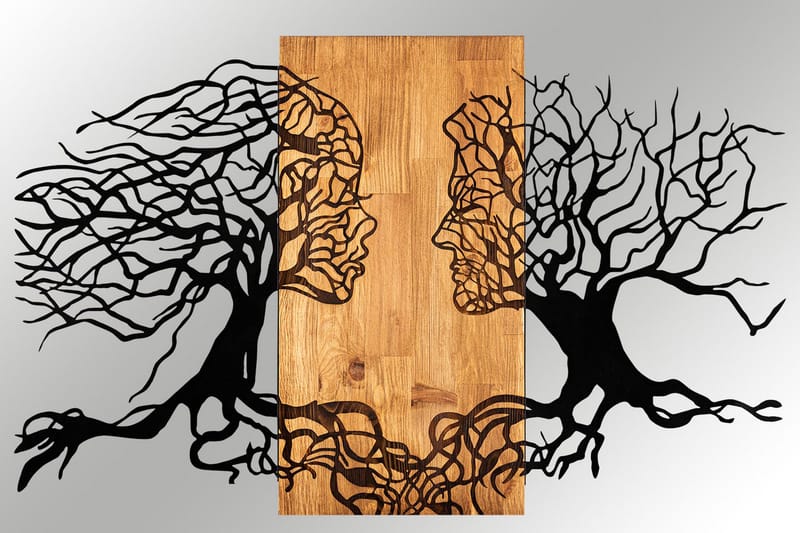 Passion Väggdekor - Svart/Valnöt - Inredning & dekor - Väggdekor - Skyltar - Plåtskylt