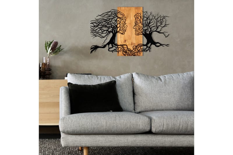 Passion Väggdekor - Svart/Valnöt - Inredning & dekor - Väggdekor - Skyltar - Plåtskylt