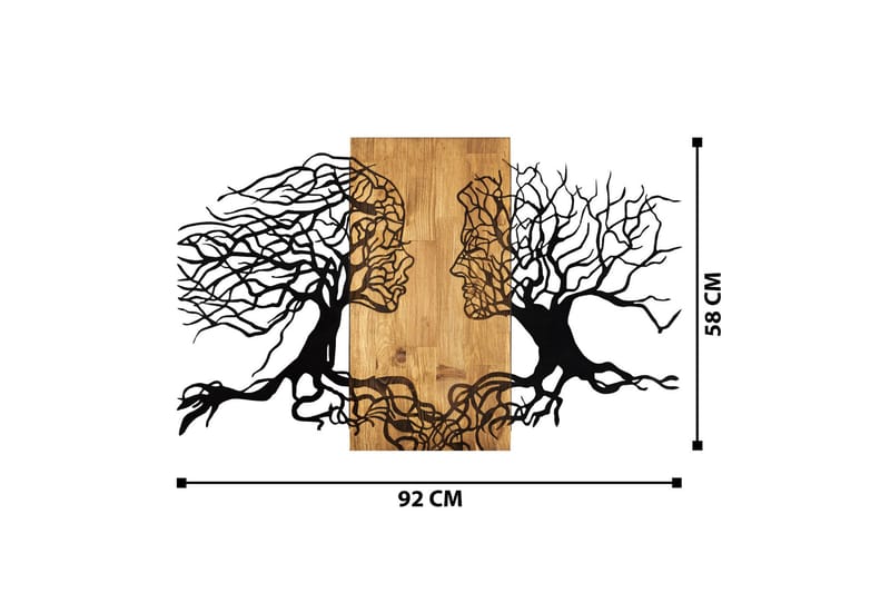 Passion Väggdekor - Svart/Valnöt - Inredning & dekor - Väggdekor - Skyltar - Plåtskylt