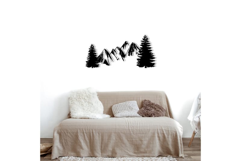 Pine Väggdekor - Svart - Inredning & dekor - Väggdekor - Skyltar - Plåtskylt