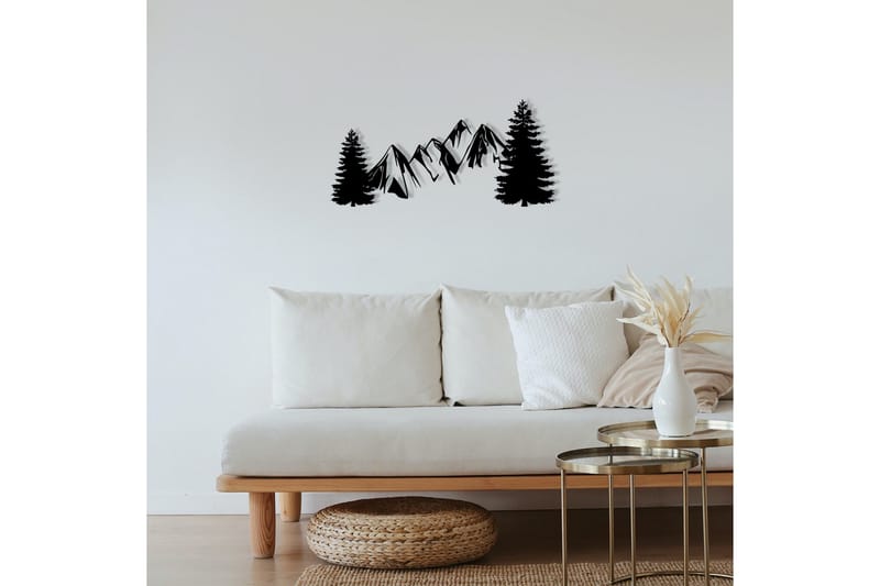 Pine Väggdekor - Svart - Inredning & dekor - Väggdekor - Skyltar - Plåtskylt