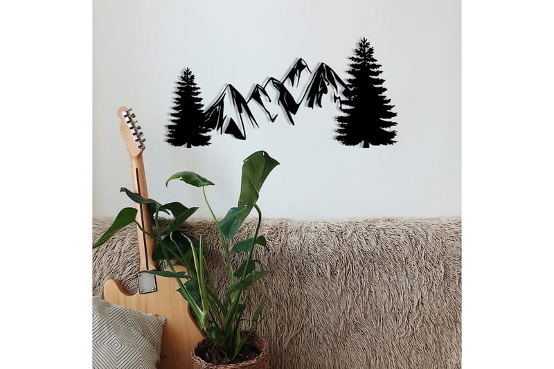 Pine Väggdekor - Svart - Inredning & dekor - Väggdekor - Skyltar - Plåtskylt