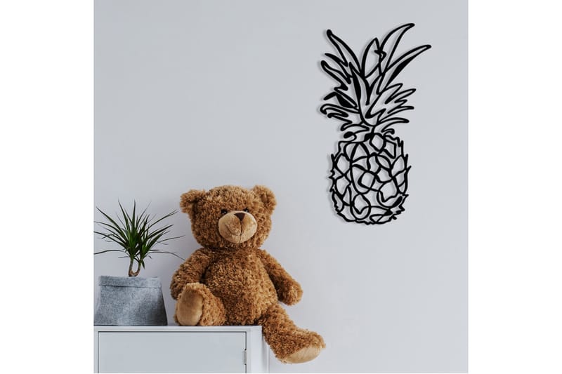 Pineapple Väggdekor - Svart - Inredning & dekor - Väggdekor - Skyltar - Plåtskylt