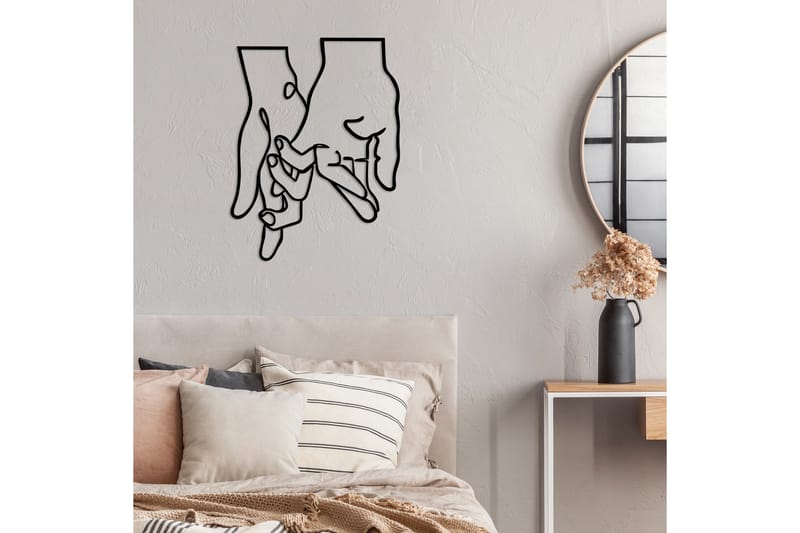 Pinky Love Väggdekor - Svart - Inredning & dekor - Väggdekor - Skyltar - Plåtskylt