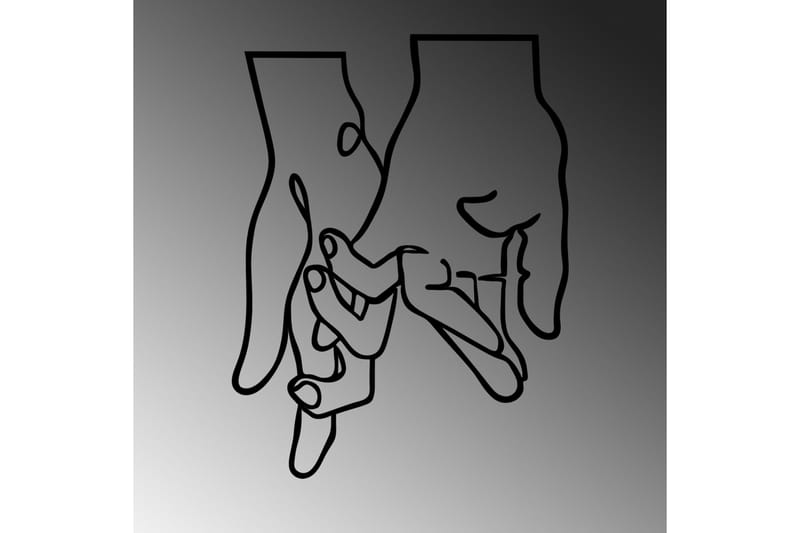 Pinky Love Väggdekor - Svart - Inredning & dekor - Väggdekor - Skyltar - Plåtskylt