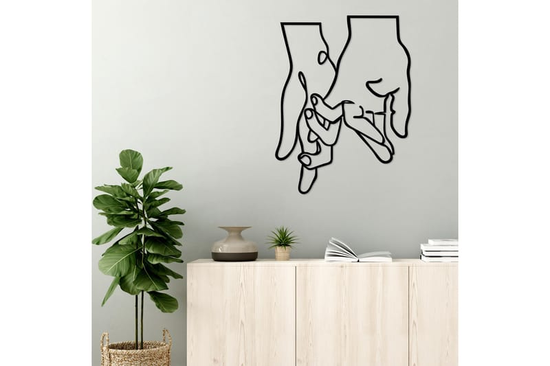 Pinky Love Väggdekor - Svart - Inredning & dekor - Väggdekor - Skyltar - Plåtskylt