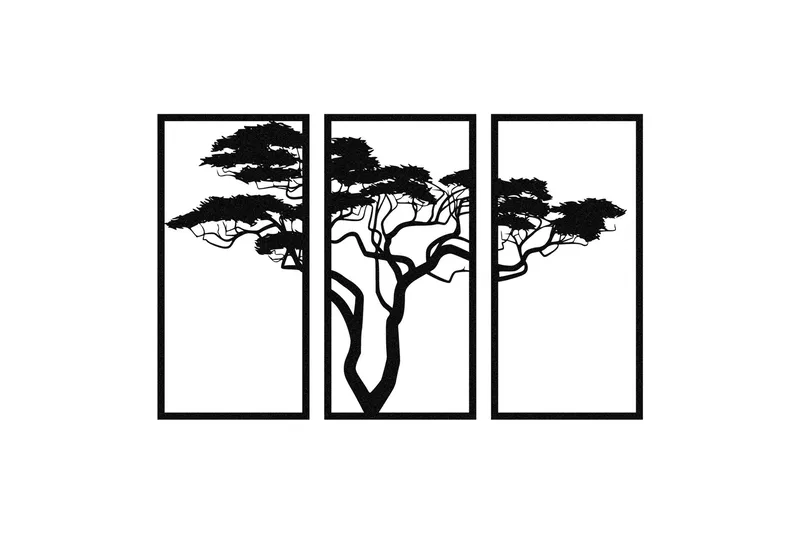 Plane tree Väggdekor, Svart