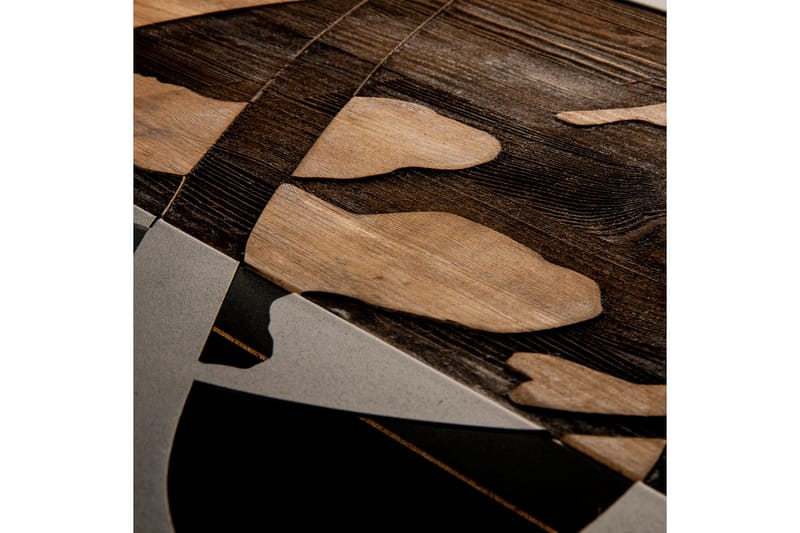 Planet Wooden Accessory Väggdekor - Svart/Valnöt - Inredning & dekor - Väggdekor - Skyltar - Plåtskylt