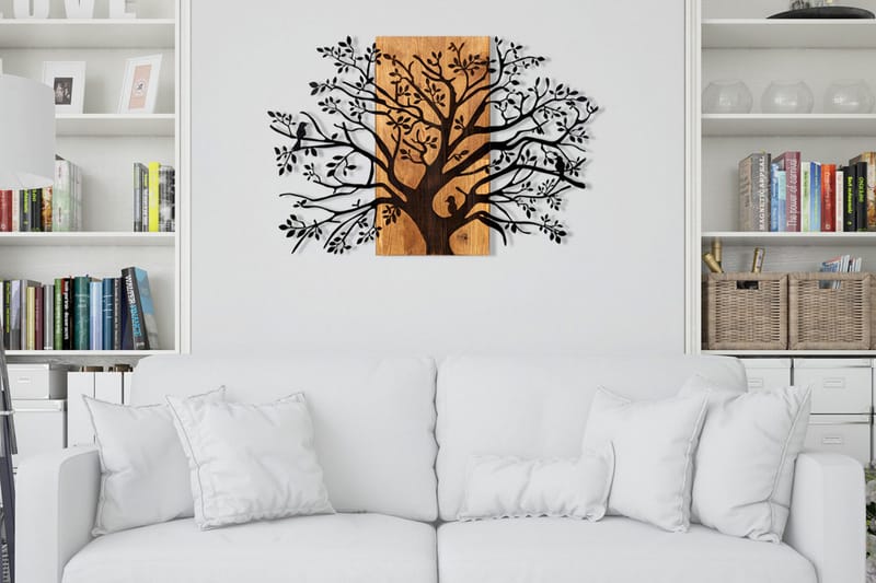 Poplar Väggdekor - Svart/Valnöt - Inredning & dekor - Väggdekor - Skyltar - Plåtskylt