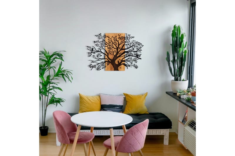 Poplar Väggdekor - Svart/Valnöt - Inredning & dekor - Väggdekor - Skyltar - Plåtskylt