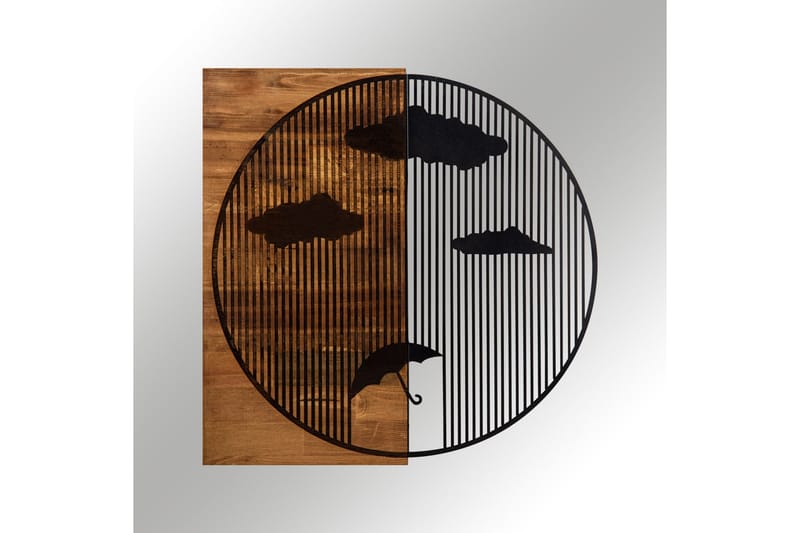 Rains Väggdekor - Svart/Valnöt - Inredning & dekor - Väggdekor - Skyltar - Plåtskylt