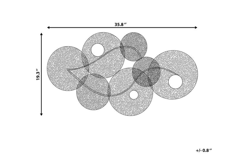 RUBIDIUM Väggdekoration med Snäckor 91 cm - Plåtskylt