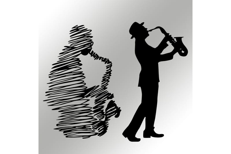 Saksafon Väggdekor - Svart - Inredning & dekor - Väggdekor - Skyltar - Plåtskylt