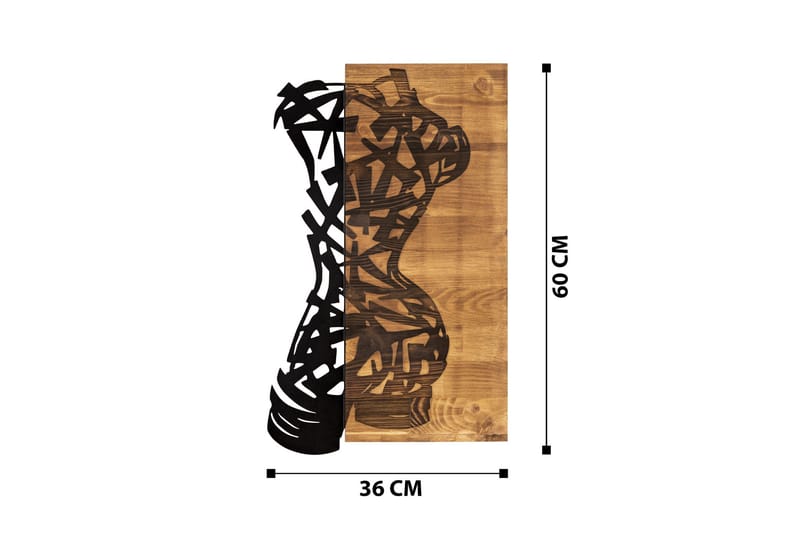 Shattered Väggdekor - Svart/Valnöt - Inredning & dekor - Väggdekor - Skyltar - Plåtskylt