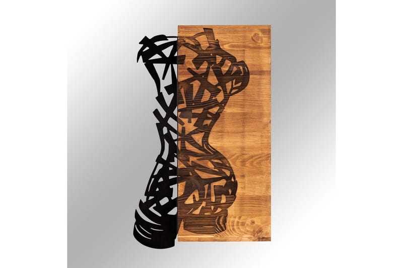 Shattered Väggdekor - Svart/Valnöt - Inredning & dekor - Väggdekor - Skyltar - Plåtskylt