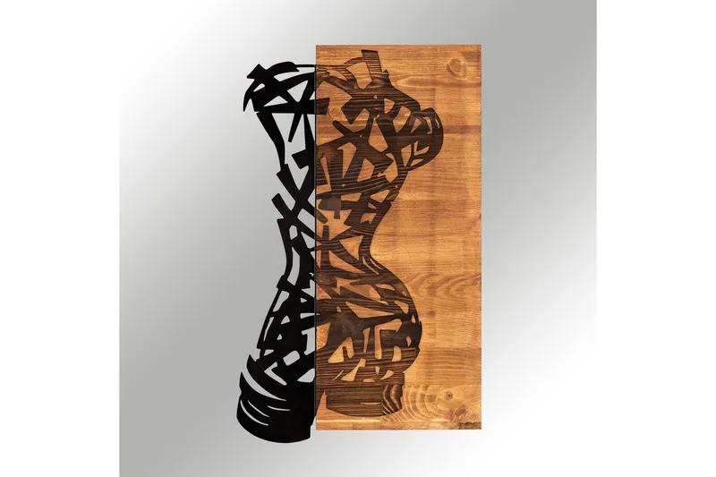 Shattered Väggdekor - Svart/Valnöt - Inredning & dekor - Väggdekor - Skyltar - Plåtskylt