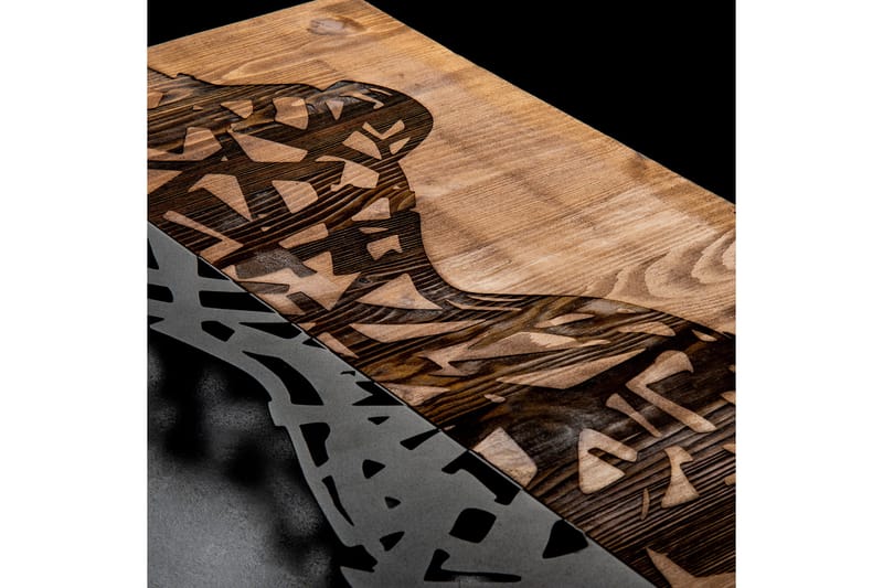 Shattered Väggdekor - Svart/Valnöt - Inredning & dekor - Väggdekor - Skyltar - Plåtskylt