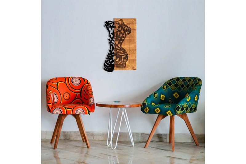 Shattered Väggdekor - Svart/Valnöt - Inredning & dekor - Väggdekor - Skyltar - Plåtskylt