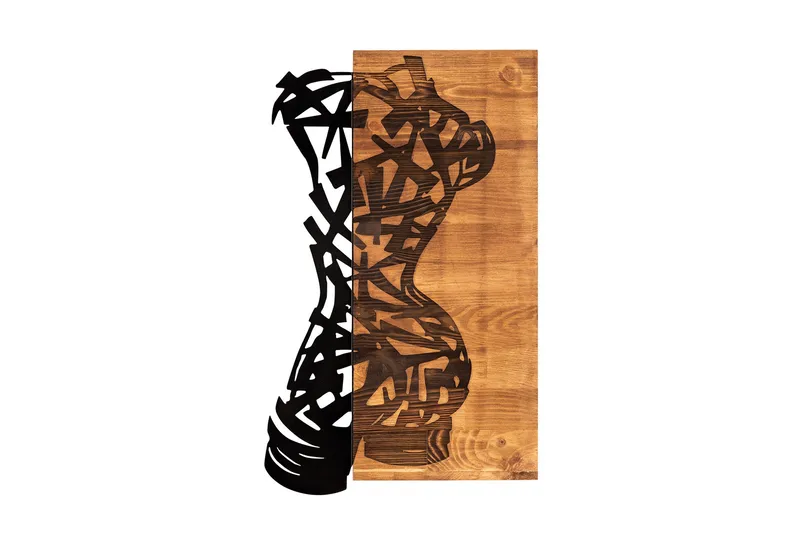 Shattered Väggdekor, Svart/Valnöt