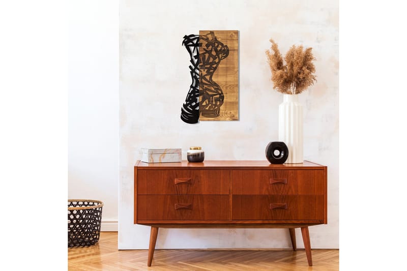 Shattered Väggdekor - Svart/Valnöt - Inredning & dekor - Väggdekor - Skyltar - Plåtskylt