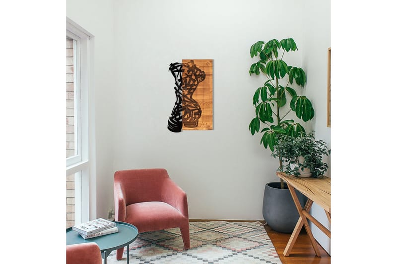 Shattered Väggdekor - Svart/Valnöt - Inredning & dekor - Väggdekor - Skyltar - Plåtskylt