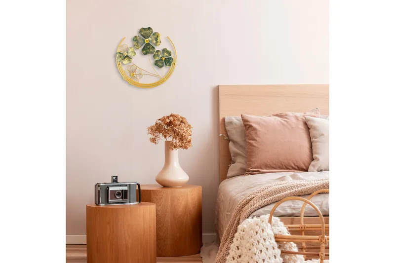 Shihezi Väggdekor - Grön/Guld - Inredning & dekor - Väggdekor - Skyltar - Plåtskylt